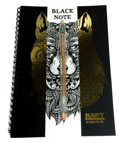 картинка Блокнот с черными страницами BlackNote Gold от магазина ПРОКАРД